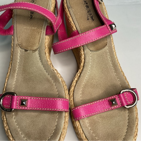 Prada wedges Hot Pink sz 9 - Picture 5 of 11